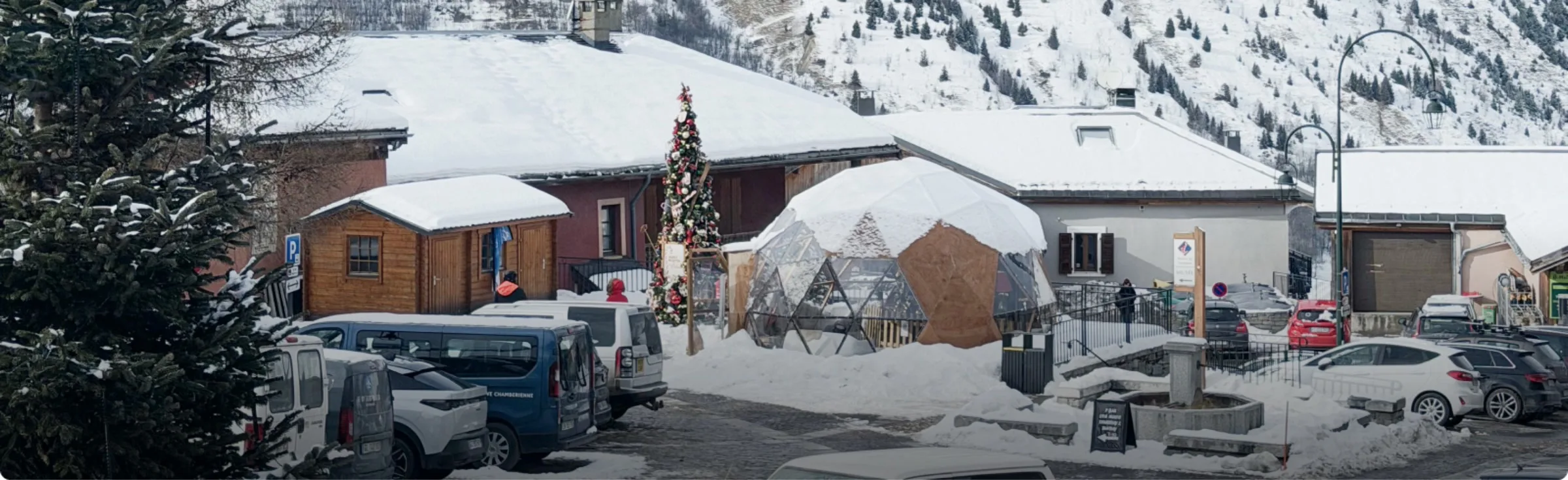 Snow-covered industrial village used as a Zenative business impact visual